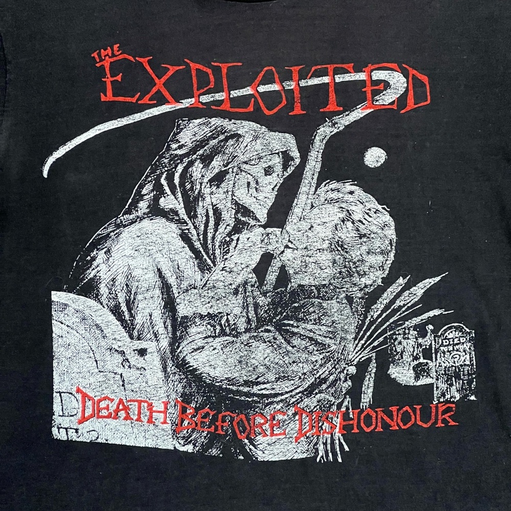 1987 The Exploited North American Tour Vintage Shirt Small - Picture 4 of 7